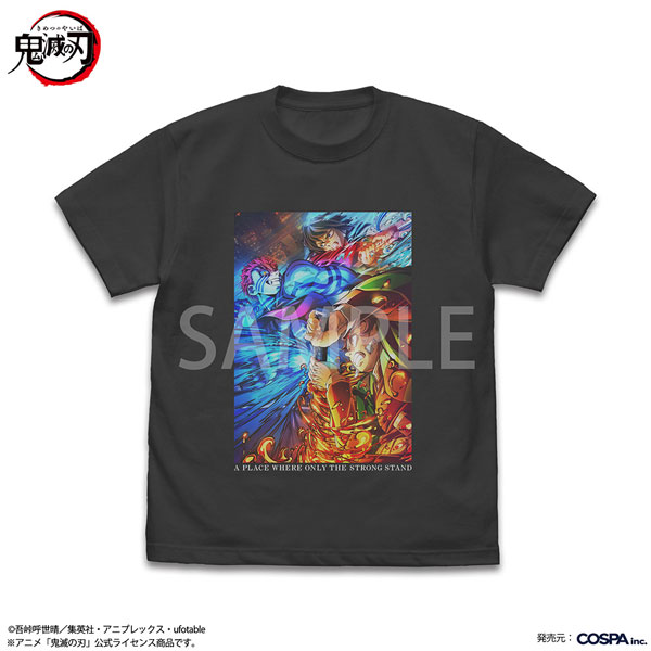 アニメ「鬼滅の刃」 炭治郎・義勇と猗窩座フルカラーTシャツ/SUMI-XL