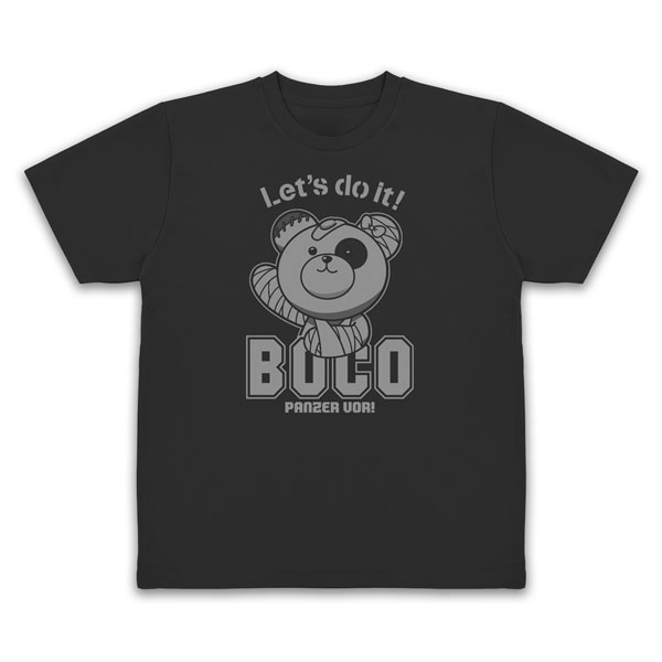 8点★ガルパン Tシャツ L ガールズ＆パンツァー 最終章 ボコ ドライTシャツ/BLACK-L[コスパ
