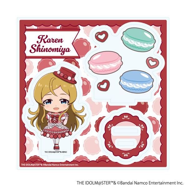 Acrylic stand plate “The Idolmaster Million Live!” 47/ Shinomiya Karen Macaron Dress ver. (mini character illustration) [A3]《August reservation》