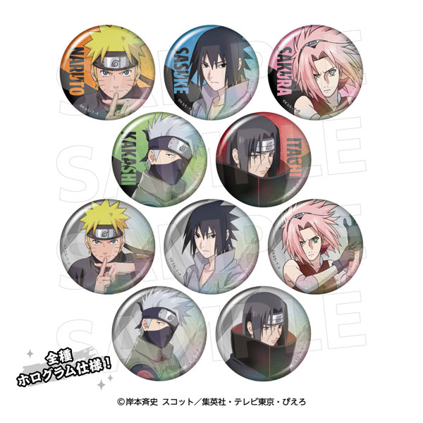 NARUTO 疾風伝 ホログラム缶バッジコレクション 10個入りBOX