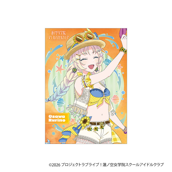 映画　ラブライブ蓮ノ空 　特典　コマフィルム　大沢瑠璃乃 ラブライブ！蓮ノ空女学院スクールアイドルクラブ クリアポスター 大沢
