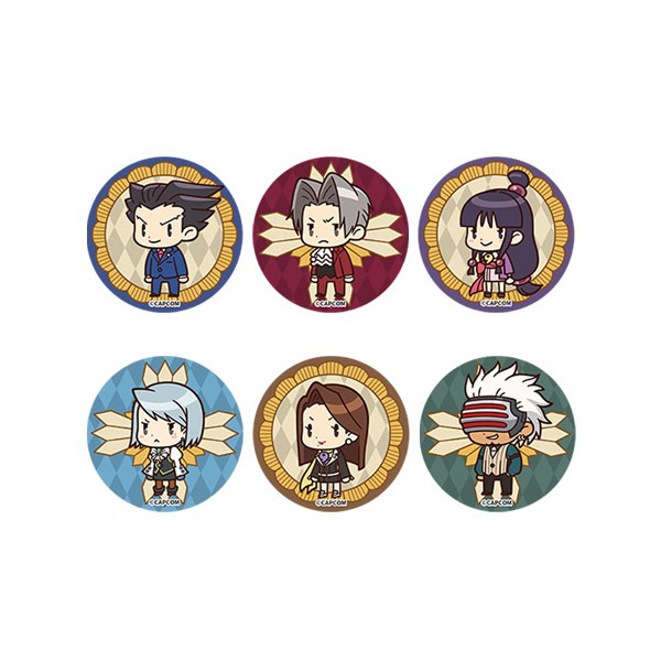 Ace Attorney Mini Can Badge Set of 6 [KUMAGUZI]《July Tentative Reservation》