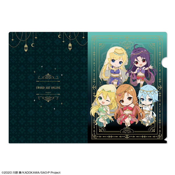 ソードアート・オンライン キャラクターグッズセット クリアファイル　フィギュア ソードアート・オンライン クリアファイル (集合/ちびキャラ踊り子ver