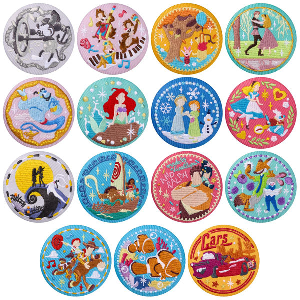 Disney Characters 刺繍缶バッジビスケット3　12個入りBOX (食玩)[バンダイ]《１２月予約》