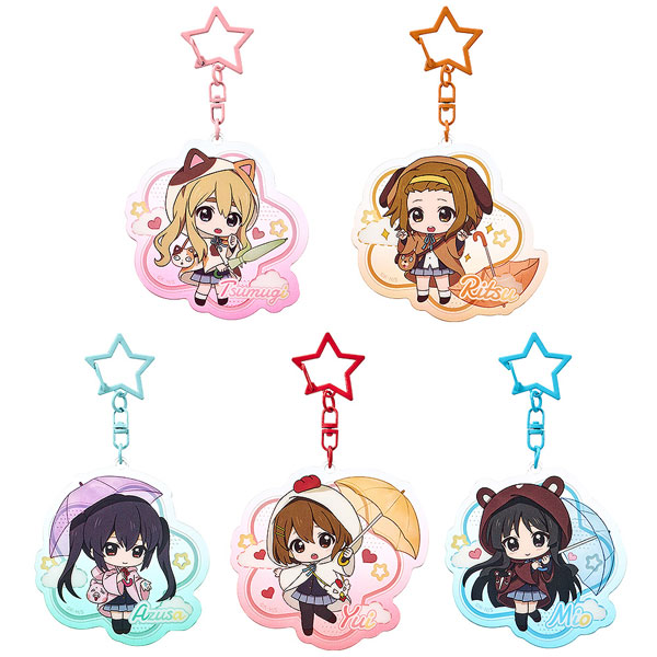 けいおん！ ふわ雨シリーズ トレーディングアクリルキーホルダー 5個
