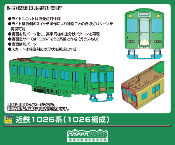 32215 近鉄1026系(1026編成)6両編成セット(動力付き)[グリーンマックス