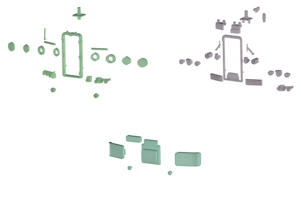 急行・近郊型用シールドビーム・鉄仮面化パーツセット 1/80 プラモデル[プラム]《０６月予約》