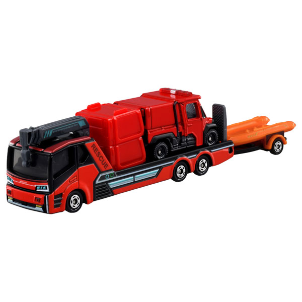 ロングタイプトミカ No.132 モリタ 小型オフロード消防車 レッドレディバグ ＆ 搬送車[タカラトミー]《発売済・在庫品》
