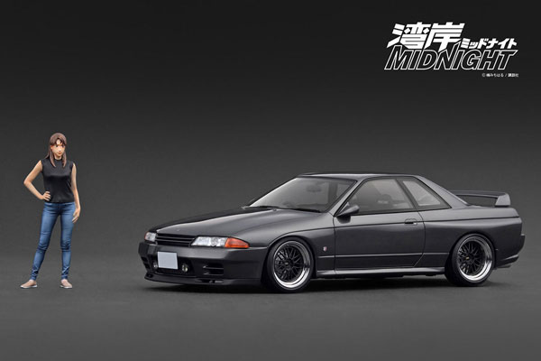 1/18 NISSAN SKYLINE GT-R (R32) Gun Metallic 湾岸MIDNIGHT Reina's R
