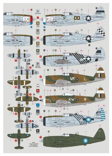 1/48 P-47D サンダーボルト 中国・ビルマ・インド戦線 1944～1945年[DKデカールズ]《０４月予約》