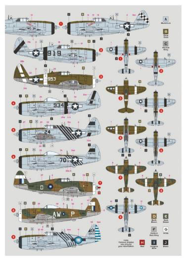 1/72 P-47D サンダーボルト 中国・ビルマ・インド戦線 1944～1945年[DKデカールズ]《０４月予約》