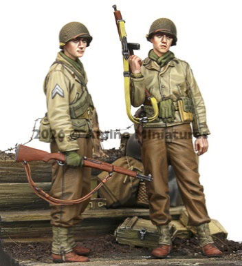 1/35 WWII アメリカ陸軍 第29歩兵師団歩兵セット(2体入)[アルパイン