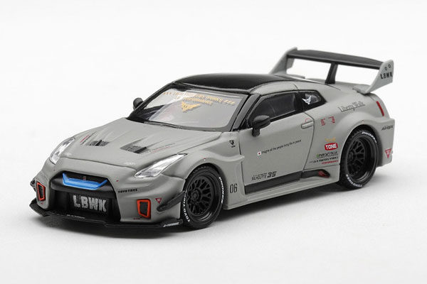 メークアップ　EML022D LBシルエットワークス35GT-RR マットグレー 1/64 LB-Silhouette WORKS GT Nissan 35GT-RR バージョン1 マット