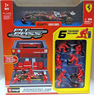 1/43 フェラーリ PIT PASSセット SF-25 No，16 C.ルクレール (クルー
