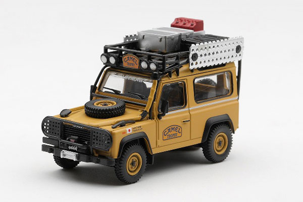 1/64 ランドローバー ディフェンダー 90 キャメルトロフィー ボルネオ島 1985 チームジャパン(左ハンドル)[MINI GT]《０９月予約》