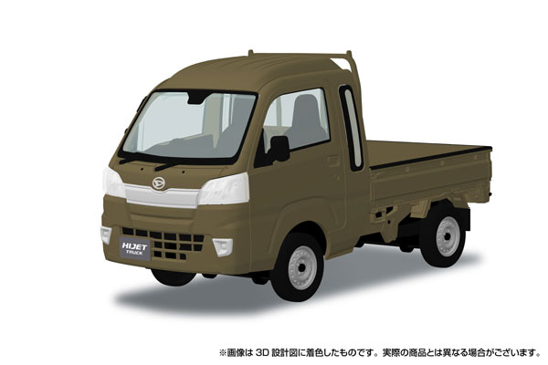 楽プラ スナップキット No.29-OK ダイハツ S500P ハイゼット トラック ジャンボ (オフビートカーキメタリック) プラモデル[アオシマ]《１０月予約》