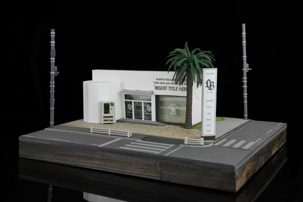 1/43・Liberty Walk風コンサバモダン・ディスプレーBOX/ジオラマ 1/64 LIBERTY WALK 名古屋本店 #1 ジオラマ[MOTORHELIX]【送料無料