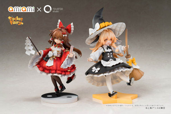 【特典】Reverse 手のひら精霊 東方Project 博麗霊夢＆霧雨魔理沙 完成品フィギュア