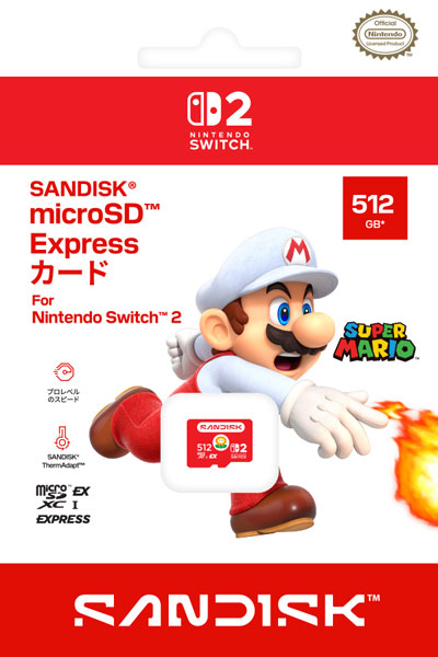 SanDisk microSD Express Card 512GB for Nintendo Switch 2[サン