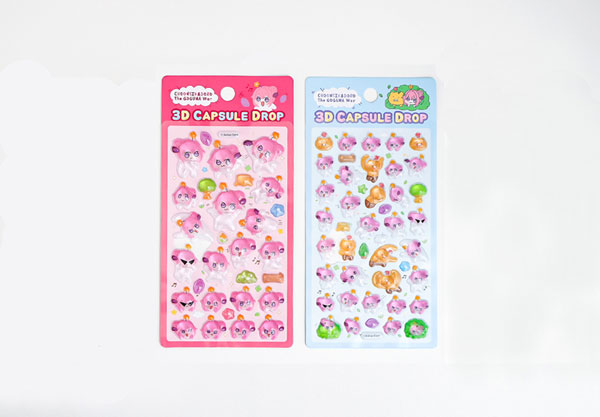 勝利の女神：NIKKE × KAKAO FRIENDS 〈Doro＆Choonsik〉 Doro＆Choonsik 3Dカプセルドロップステッカー 2個セット[GNFTOYZ]《１１月仮予約》