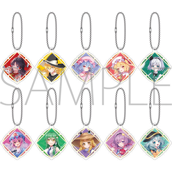 東方Project アクリルキーホルダー 18個 まとめ売り 東方Project アクリルキーホルダーコレクション 10個入りBOX