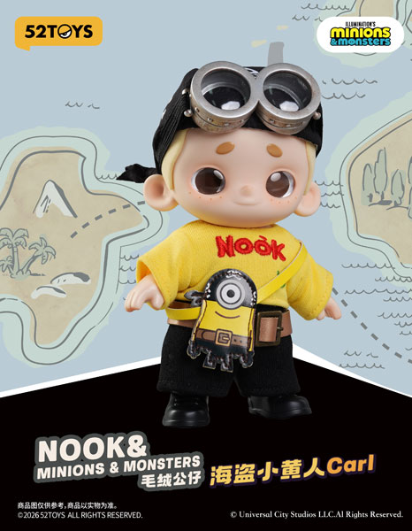 NOOK＆ミニオンズ＆モンスターズ ぬいぐるみ 海賊カール[52TOYS]《09