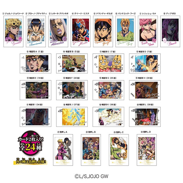 キャラポトレ ジョジョの奇妙な冒険 黄金の風 10パック入りBOX (食玩