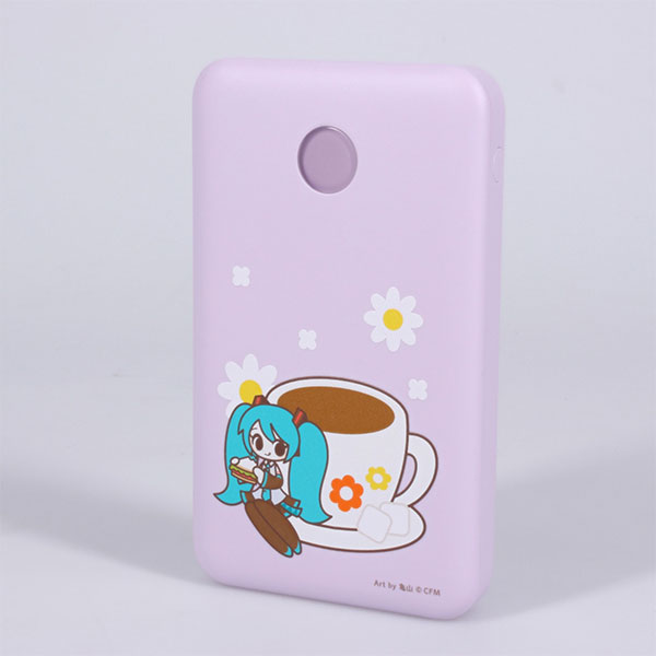 初音ミク スリムモバイルバッテリー ペールアイリス MOT-MB10005-PU