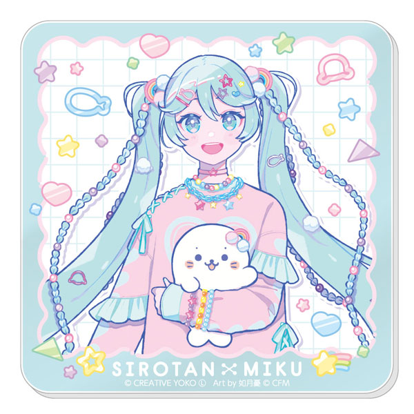 初音ミク　 MIKU 2018 2015 コースター　２点セット しろたん×初音ミク 第2弾 アクリルコースター 初音ミク[キャラバン