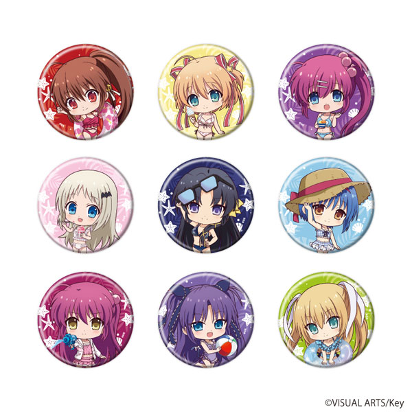 缶バッジ「リトルバスターズ！」01/ミニキャライラスト 9個入りBOX