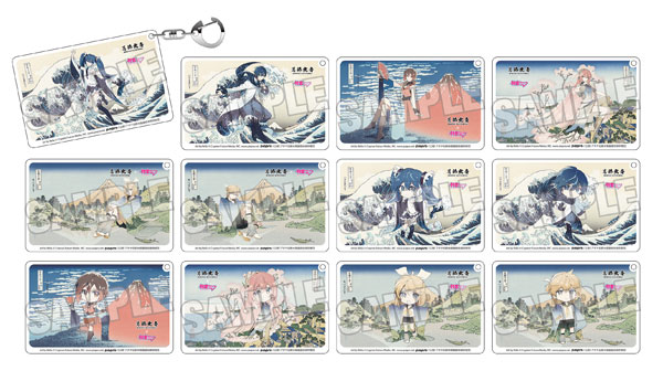 葛飾北斎×初音ミク Rella クリアアクリルキーホルダー 12個入りBOX