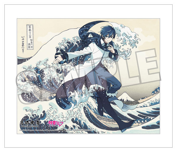 葛飾北斎×初音ミク Rella キャンバスアート KAITO 神奈川沖浪裏