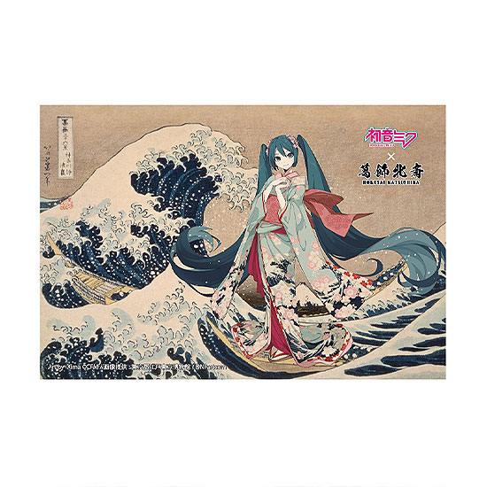 葛飾北斎×初音ミク iXima ポストカード 神奈川沖波裏 着物（再販