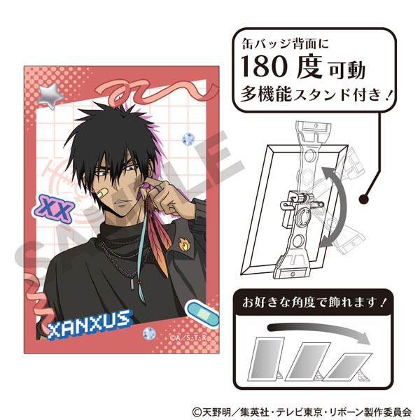 家庭教師ヒットマンREBORN！ アート缶バッジ XANXUS デコラ