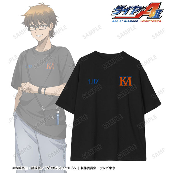 ダイヤのA 私服・野球観戦ver. 着用BIGシルエットTシャツ 御幸 L ダイヤのA actII -Second Season-』 描き下ろし 御幸一也 私服・野球