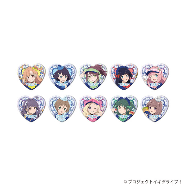ハート型缶バッジ「イキヅライブ！ LOVELIVE！ BLUEBIRD」01/クレープ