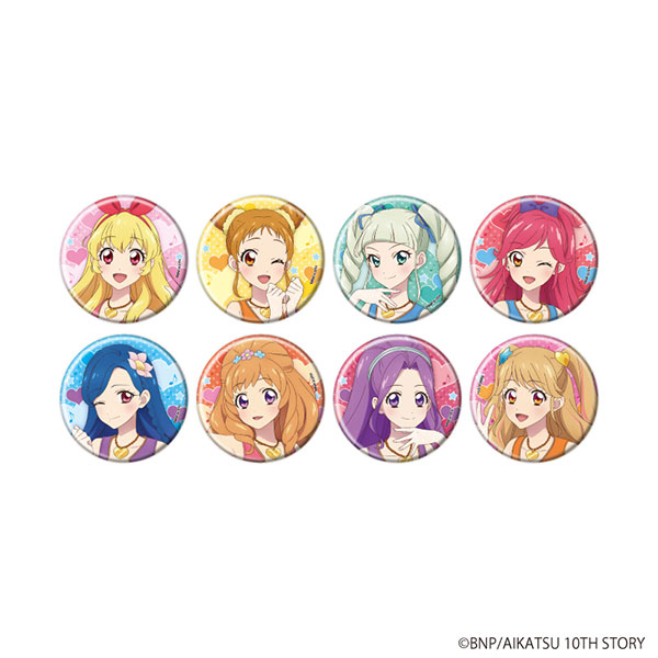 缶バッジ「アイカツ！」14/描き下ろしイラスト 8個入りBOX[A3]《10月