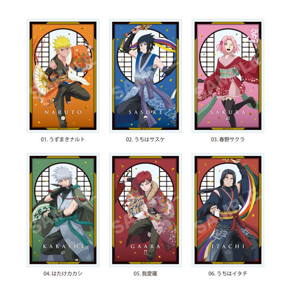 NARUTO-ナルト-疾風伝 演舞ver. クリアシート 01 全6種 コンプリート