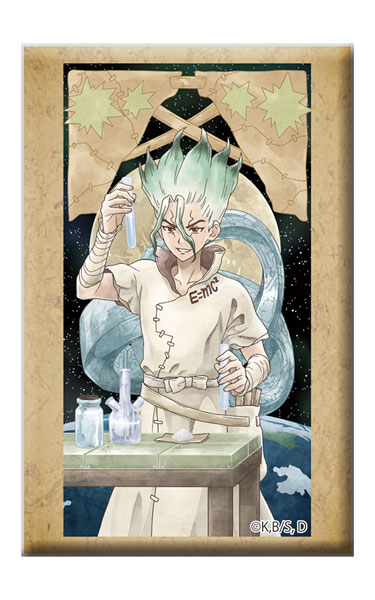 Dr.STONE スタンド付きスクエア缶バッジ 石神千空[東宝]《10月予約》