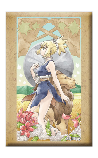 Dr.STONE スタンド付きスクエア缶バッジ コハク[東宝]《10月予約》