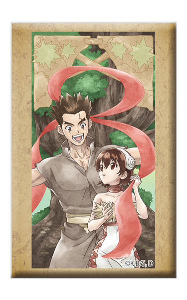 Dr.STONE スタンド付きスクエア缶バッジ 大木大樹＆小川杠[東宝]《10
