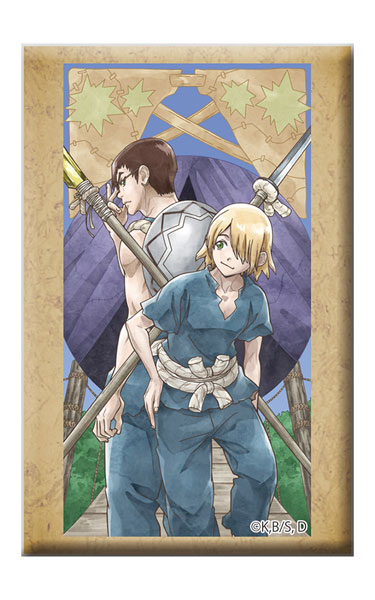 Dr.STONE ドクターストーン　銀狼　缶バッジ　まとめ売り Dr.STONE スタンド付きスクエア缶バッジ 金狼＆銀狼[東宝]《10月予約》