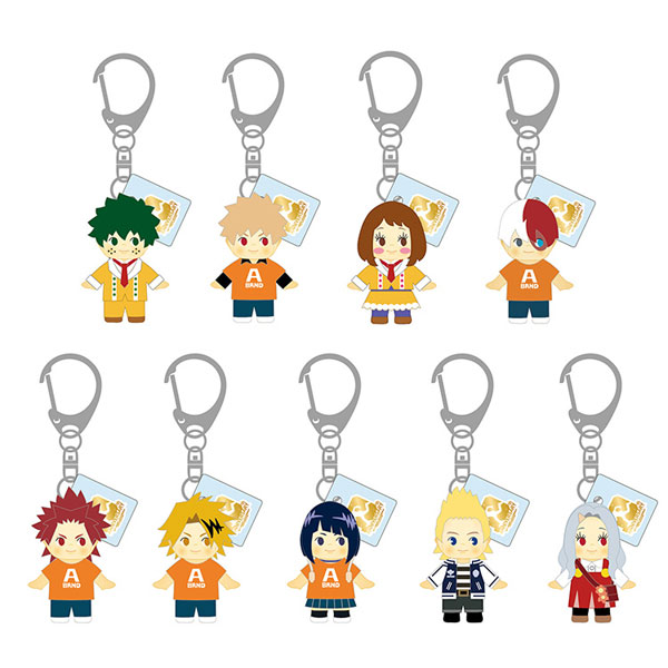 アニメキャラクターキーホルダー9個セット 僕のヒーローアカデミア トレーディングコスチュームキューピー