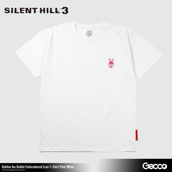 SILENT HILL 3/ ロビー・ザ・ラビット 刺繍アイコン Tシャツ(ピンク