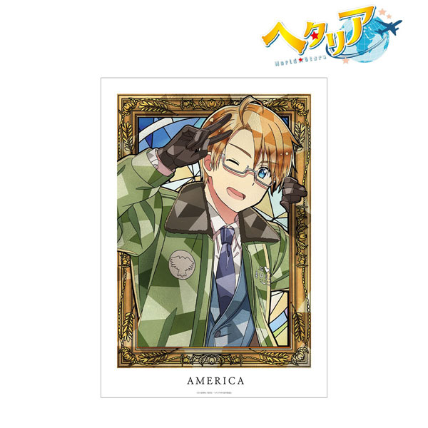 アニメ「ヘタリア World☆Stars」 アメリカ Aure Glass A3マット加工