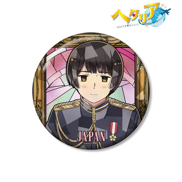 アニメ「ヘタリア World☆Stars」 日本 Aure Glass 100mm缶バッジ