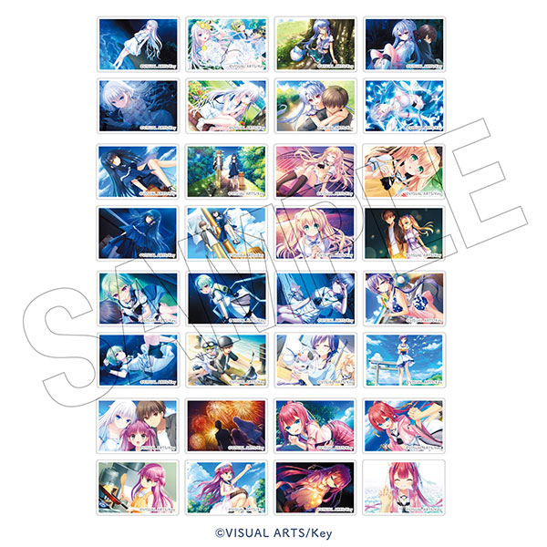 Summer Pockets REFLECTION BLUE 〈水遊び〉 フォトグレイキーホルダー用トレーディングマグネット 16個入りセット
