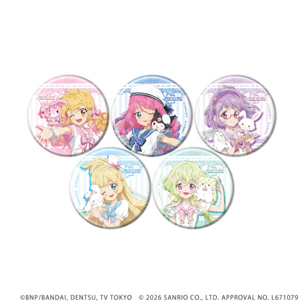 ホログラム缶バッジ(57mm)「アイカツスターズ！×サンリオ