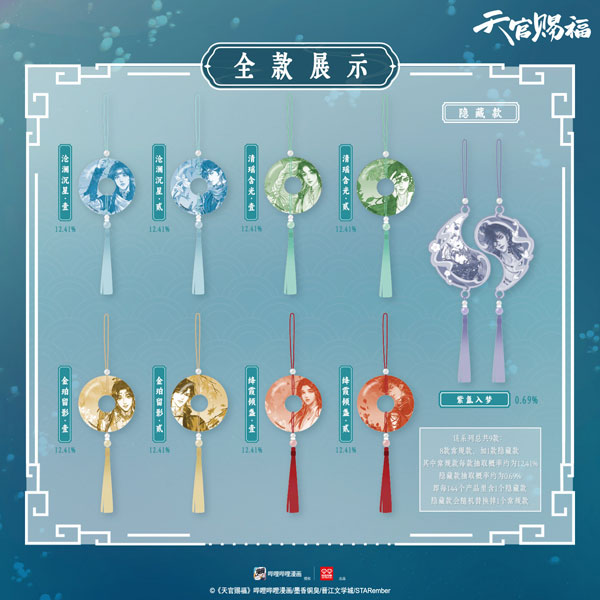 天官賜福 沁色流光 トレーディングアクリルキーホルダー 8個入りBOX