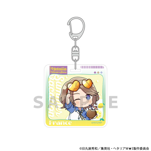 【月末迄セール】ヘタリア フランス アクリルスタンド アクリルキーホルダー 6点 ヘタリア World☆Stars]アクリルキーホルダー(フランス/サマー